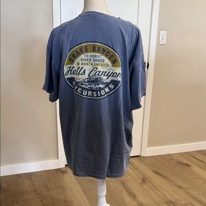 HELLS CANYON BLUE TEE SHIRT - NWOT